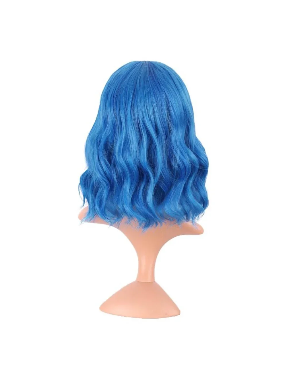 Women's Light Blue 14 Inch Fresh Bright Synthetic Ordinary Short Wavy Curly Wigs